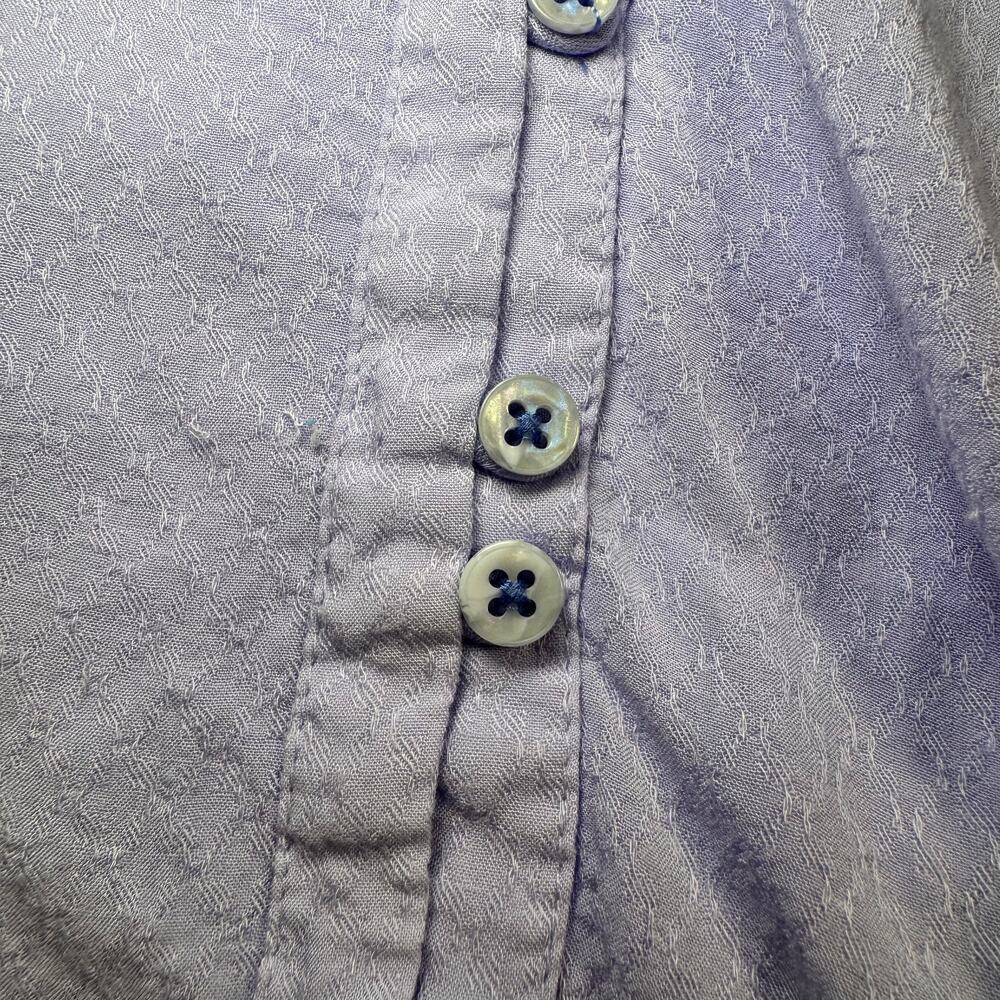 Maeve Pintuck Button Blouse Lavender Women’s 6 Peasant Cottagecore Puff Boho - Picture 13 of 16